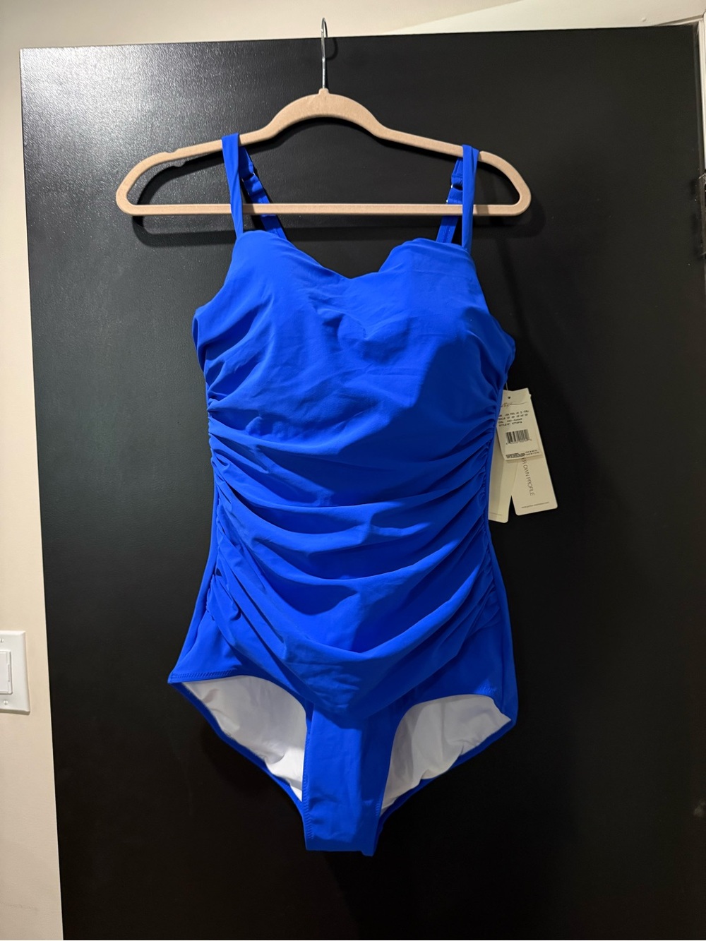 Profile by Gottex Tutti Fruitti Royal Blue Ruched One-Piece Swimsuit